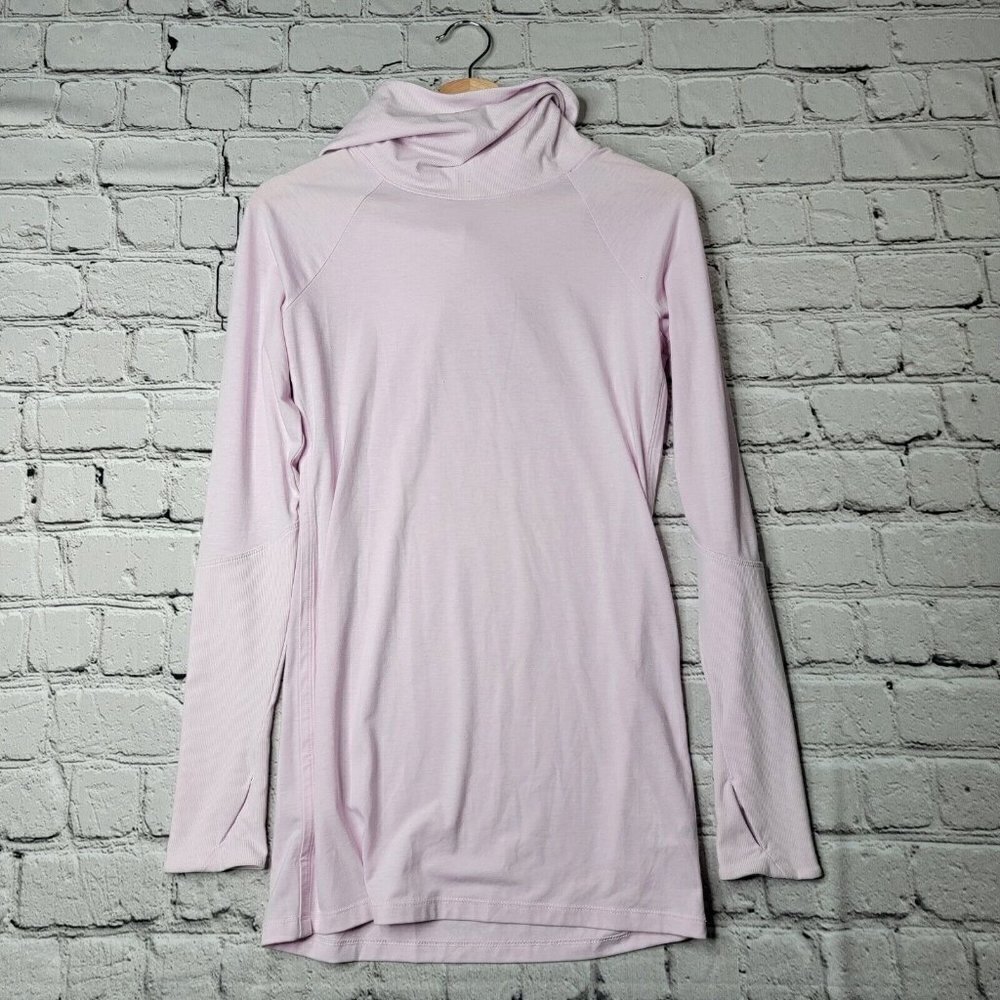 Athleta Essence Hooded Tunic Simply Lilac Top‎ Thumbhole Size XS